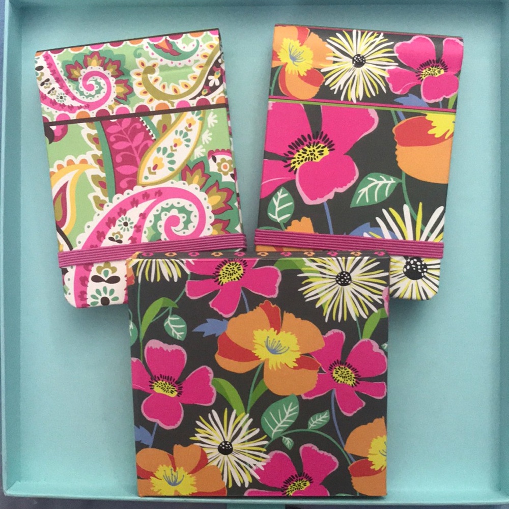 Vera Bradley notebooks and photo holder